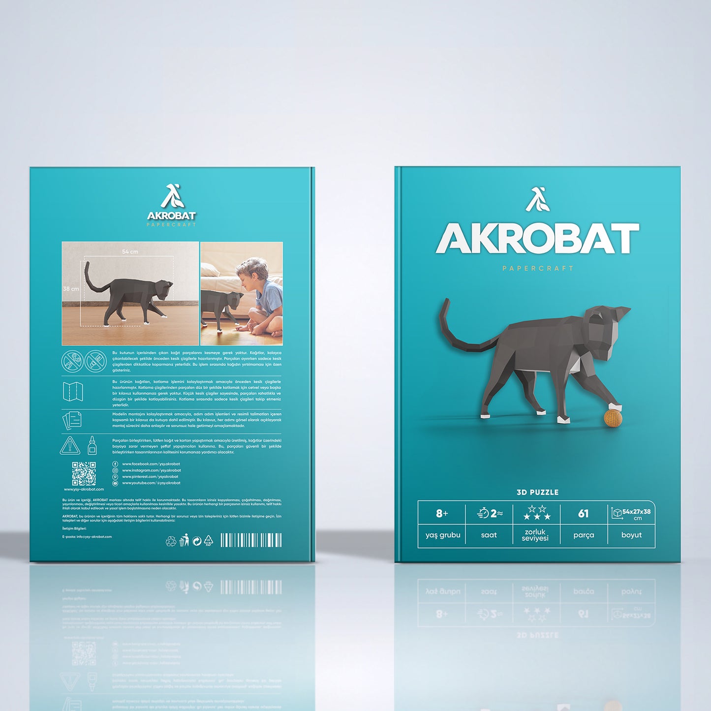 Kedi 3D Papercraft Maket
