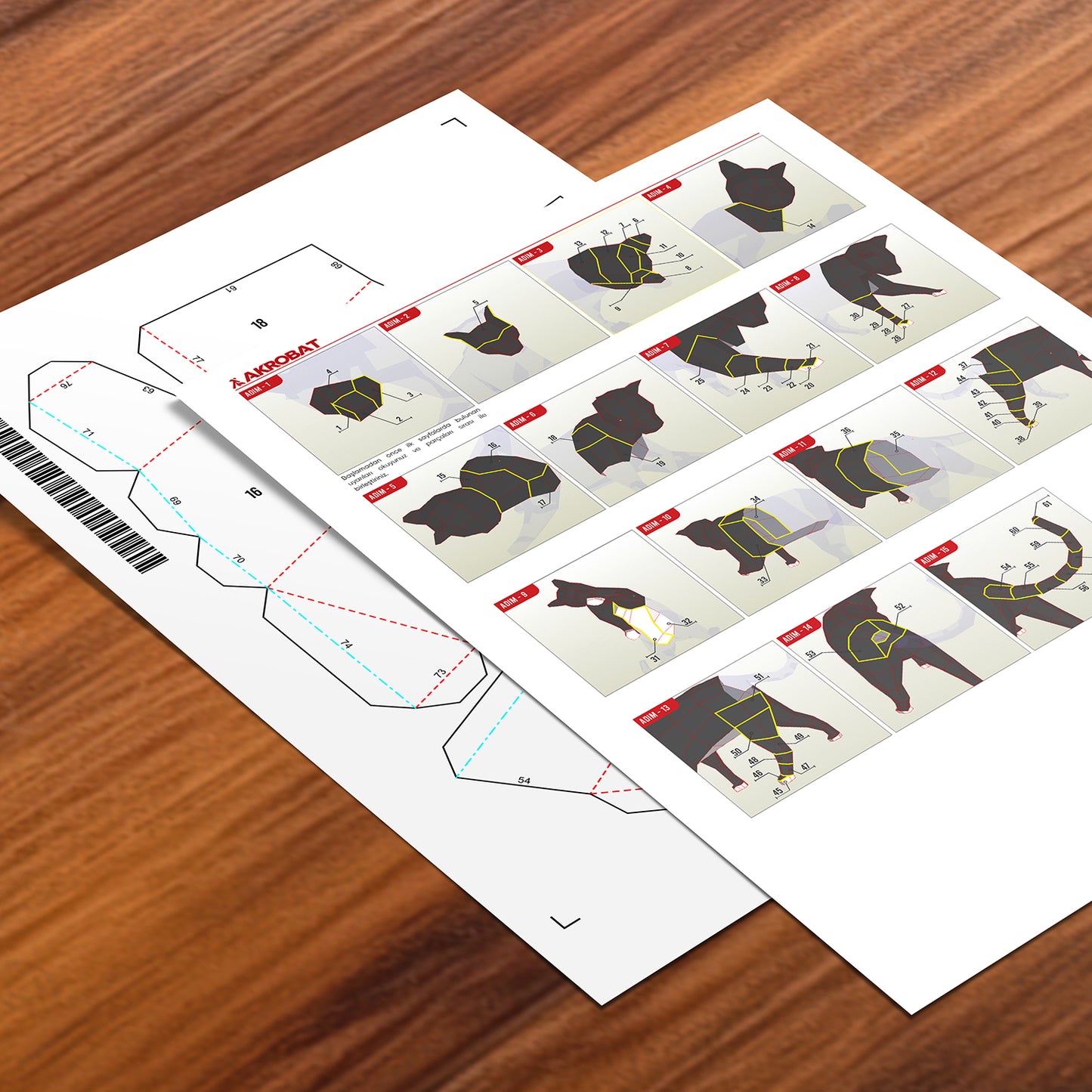Kedi 3D Papercraft Maket