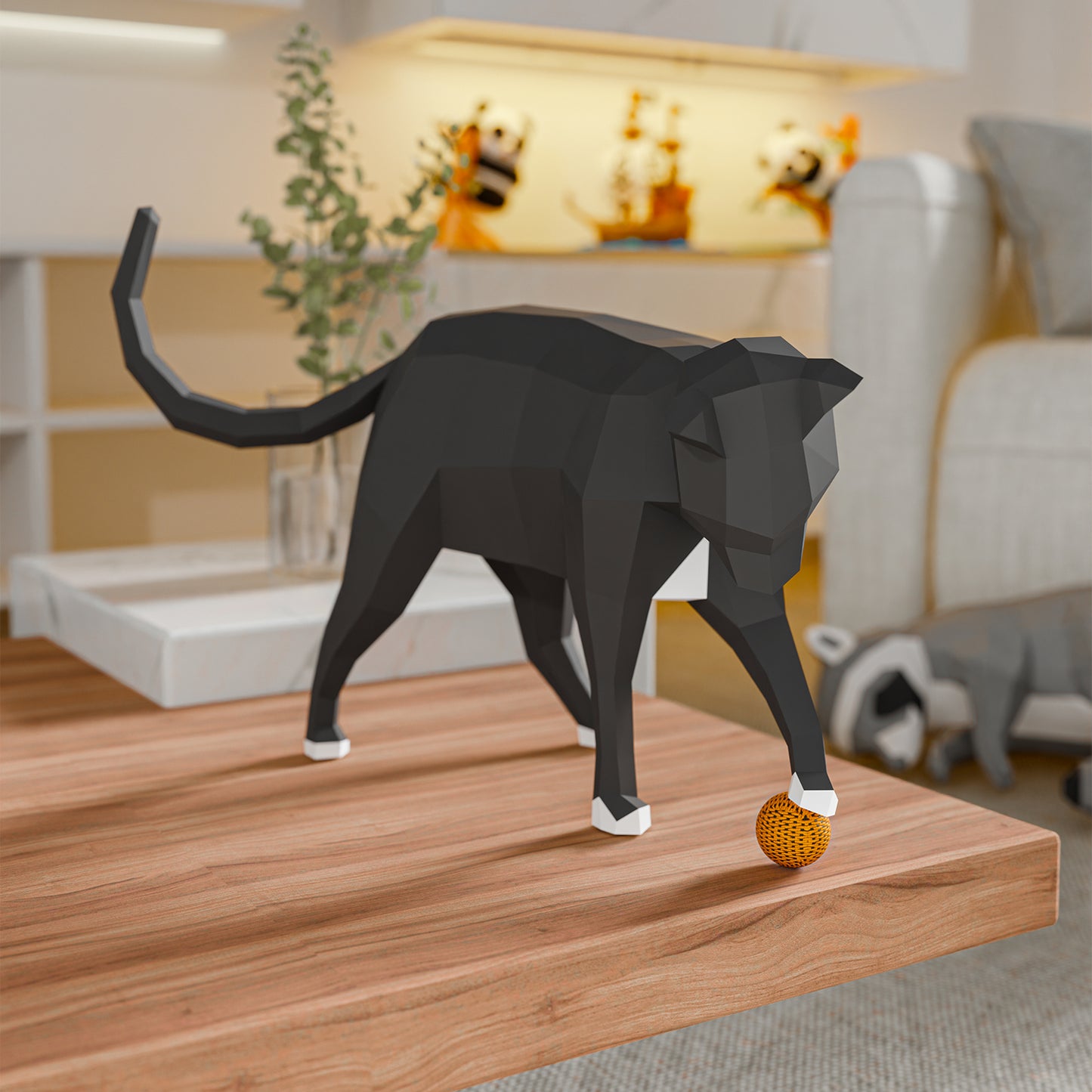 Kedi 3D Papercraft Maket
