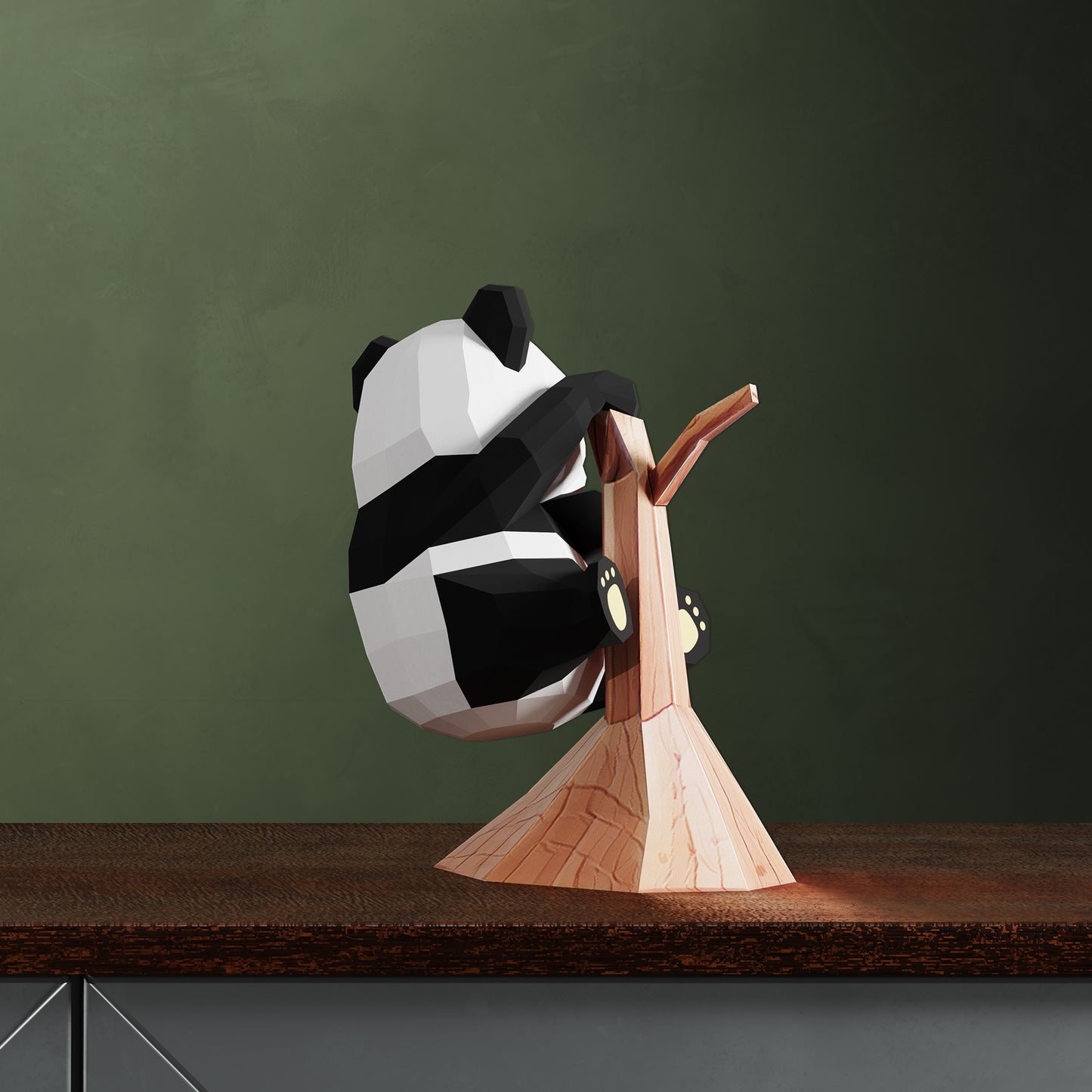Şirin Panda 3D Papercraft Puzzle - El Yapımı Kağıt Model Kit