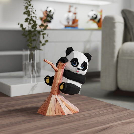 Şirin Panda 3D Papercraft Puzzle - El Yapımı Kağıt Model Kit